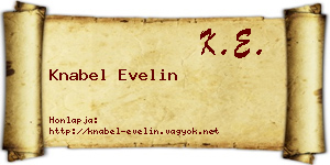 Knabel Evelin névjegykártya